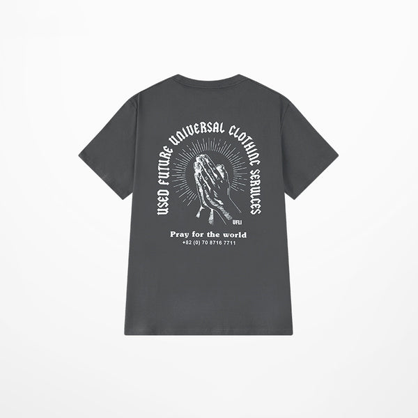 Camiseta Negra Estampado Cartoon Funeral