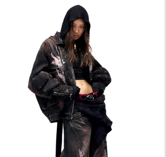 Chaqueta Denim Racer Armor Degradado Carmesí - Image 9