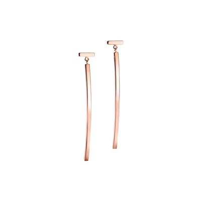 Aretes Geométricos Coreanos Largos para Mujer - Image 9