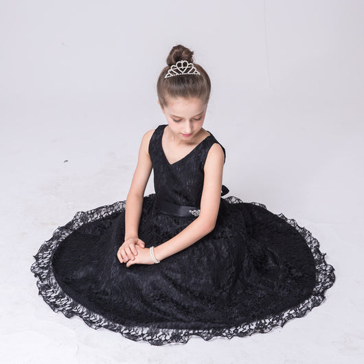 Vestido de Encaje Elegante para Niñas - Estilo Europeo y Americano - Image 4