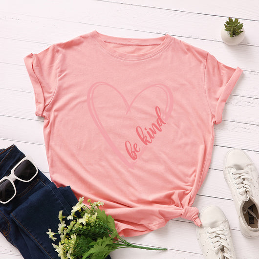 Playera Holgada para Mujer con Corazón y Cuello Redondo - Image 11