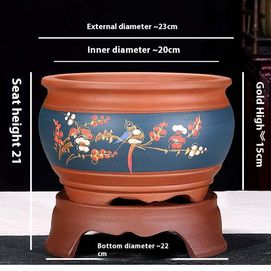 Maceta de Cerámica Púrpura para Bonsái y Plantas de Jardín - Image 25