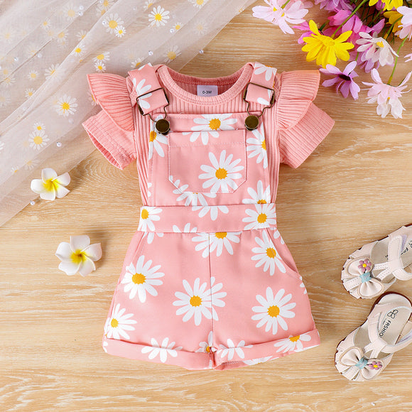 Pantalón Romper con Tirantes para Bebé - Traje Completo