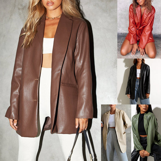 Abrigo de Cuero Premium Europeo y Americano - Traje Cálido - Image 21