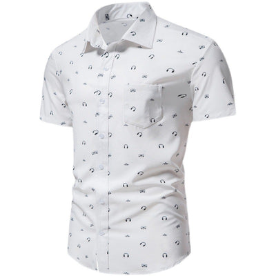 Camisa Estampada Blanca para Hombre - Diseño Moderno y Versátil - Image 4