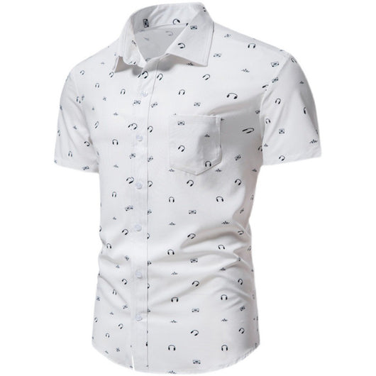 Camisa Estampada Blanca para Hombre - Diseño Moderno y Versátil - Image 4