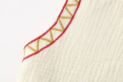 Chaleco Bordado Cuello Redondo Estilo Europeo y Americano - Image 19