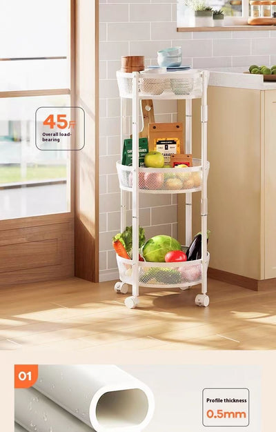 Carrito Organizador Plegable Multiusos para Frutas, Verduras y Snacks - Image 14