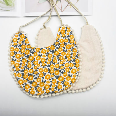 Babero Reversible Doble Cara con Encaje para Recién Nacido - Image 13
