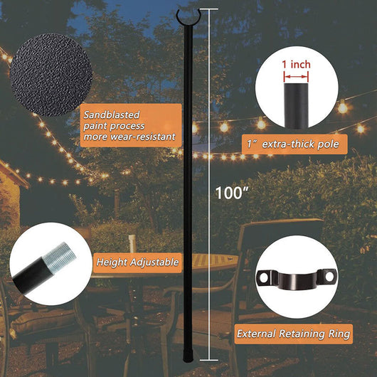 Poste de Luz LED para Jardín - Soporte Decorativo para Terrazas y Exteriores - Image 6
