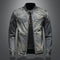 Chaqueta Vintage con Cierre de Cremallera para Hombre