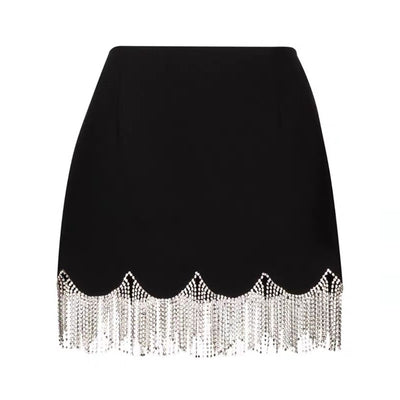 Blazer Negro para Mujer con Cadena de Diamantes y Borlas de Lujo - Image 7