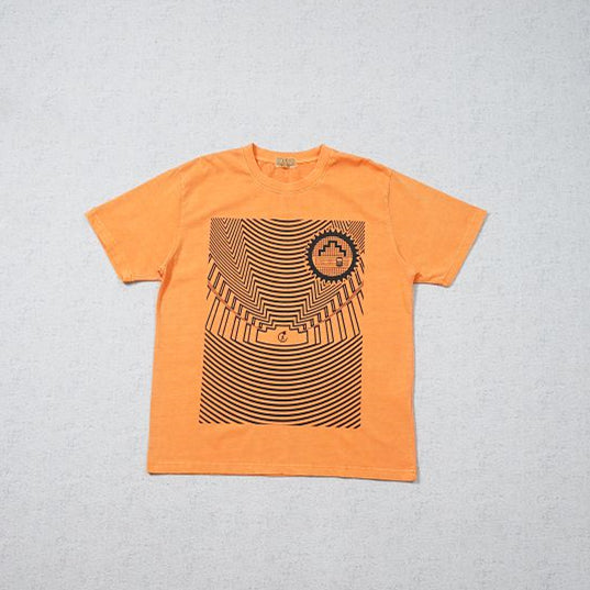 Playera Naranja con Rayas - Manga Corta