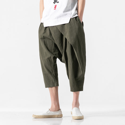 Pantalones Cortos Cargo Holgados para Hombre con Cintura Elástica Bajo la Rodilla - Image 4