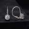 Flower Bud Ear Clip Elegant Sterling Plateado Blanco Dorado Plated Ornament 50 Points Moissanite