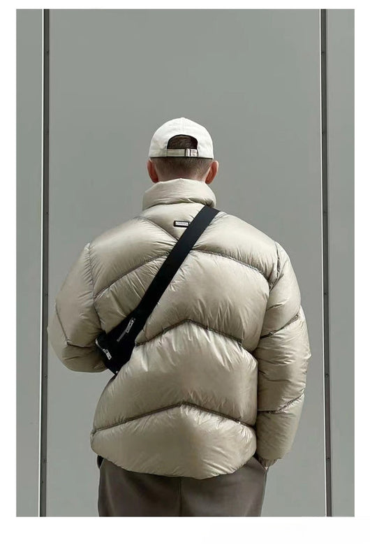 Chaqueta Acolchada de Terciopelo con Cuello Alto Estilo Urbano - Image 11