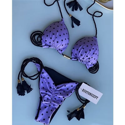 Bikini Tejido a Mano de Cuerda Pura para Playa - Image 15
