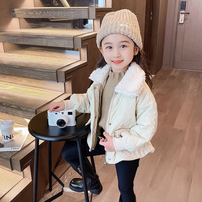 Chaqueta Casual de Invierno para Niñas con Cuello Polo Cálido - Image 19