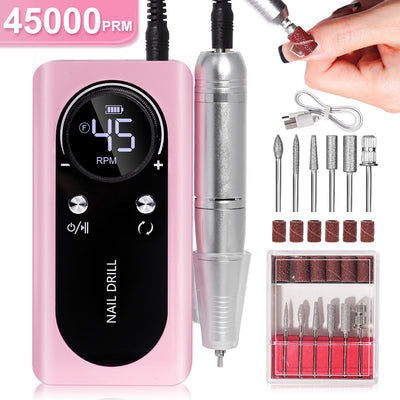 Máquina Pulidora de Uñas Eléctrica Recargable V2 - Kit Completo de Nail Art - Image 7