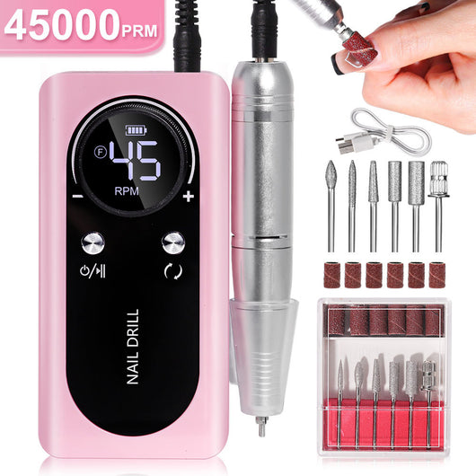 Máquina Pulidora de Uñas Eléctrica Recargable V2 - Kit Completo de Nail Art - Image 7