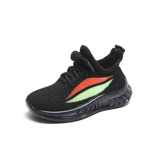 Zapatillas Deportivas Infantiles Tejido Volador Transpirables Blancas - Image 2