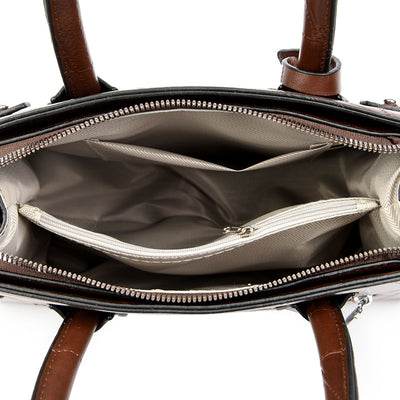Bolsa Bandolera de Un Solo Hombro en Color Sólido con Cierre - Image 3