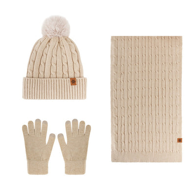 Set de Protección Invernal para Equitación: Gorro, Bufanda y Guantes Tejidos - Image 4