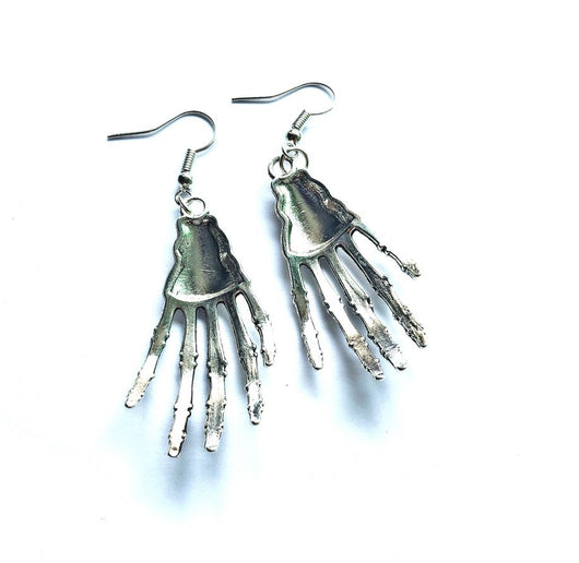 Aretes Vintage Calavera Esqueleto con Manos Talladas para Halloween - Image 7