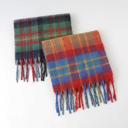 Bufanda Escocesa Mohair Arcoíris con Flecos, Gruesa y Cálida - Image 14