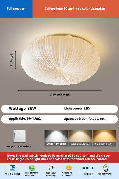 Lámpara de Techo Minimalista Nórdica Crema - Protección Ocular y Diseño Moderno - Image 8