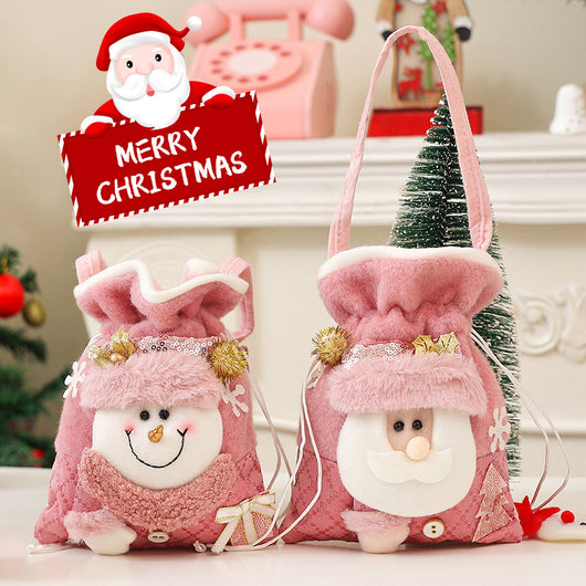 Bolsa de Regalo Navideña Infantil con Muñeco de Nieve