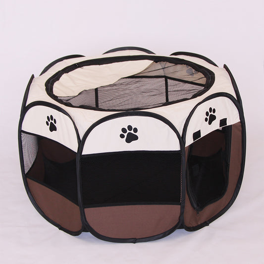 Corral Octagonal Plegable para Mascotas - Perrera Portátil para Perros y Gatos