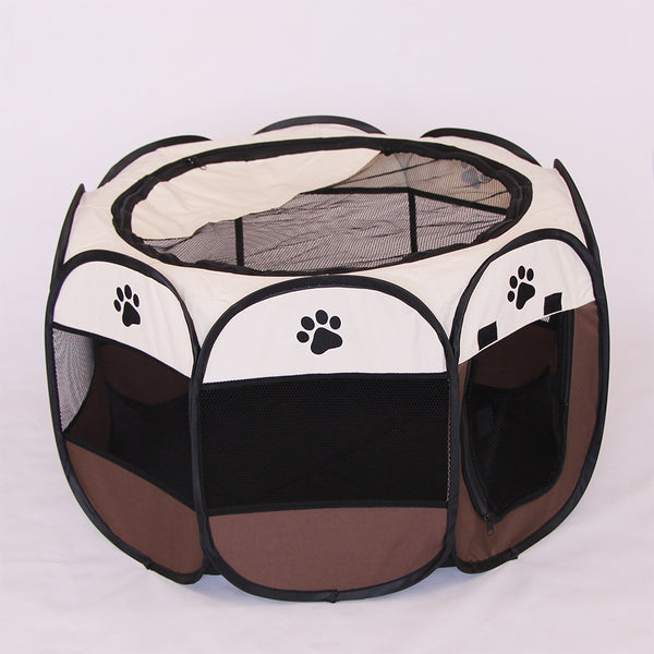 Corral Octagonal Plegable para Mascotas - Perrera Portátil para Perros y Gatos