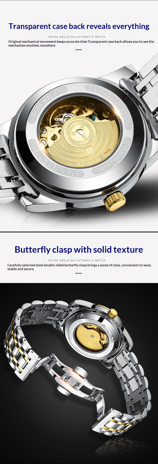 Reloj Mecánico Automático Minimalista Impermeable Luminoso para Hombre - Image 10