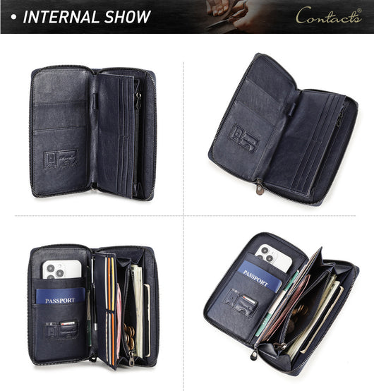 Billetera Multifuncional de Cuero Genuino para Hombre con Compartimentos Premium - Image 12