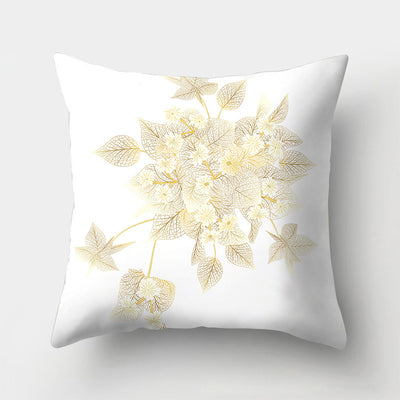 Almohada de Respaldo Flanela Dorada con Flores y Lentejuelas - Image 24