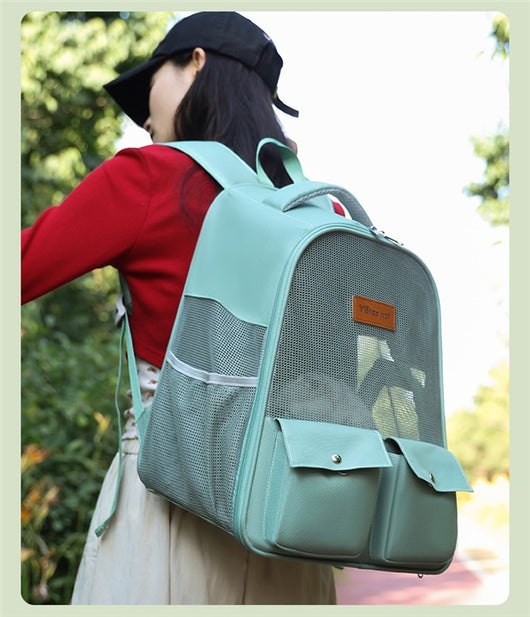 Mochila Transportadora Respirable para Mascotas - Gran Capacidad y Plegable - Image 8