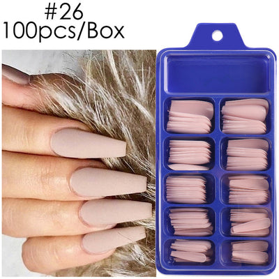 Uñas Postizas de Pasta Completa con Durabilidad Extendida - Acabado Ballet Azul - Image 12