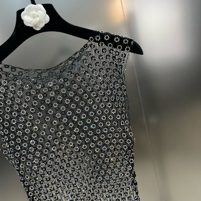 Chaleco Transparente de Malla sin Mangas Cuello Redondo - Image 18