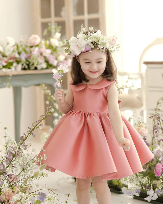Vestido Esponjoso de Verano Estilo Occidental para Bebé - Diseño Floral Cumpleaños - Image 3