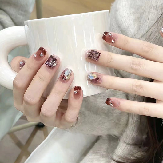 Uñas Postizas Cat Eye Rubor - Parches de Manicura Lista para Usar - Image 27