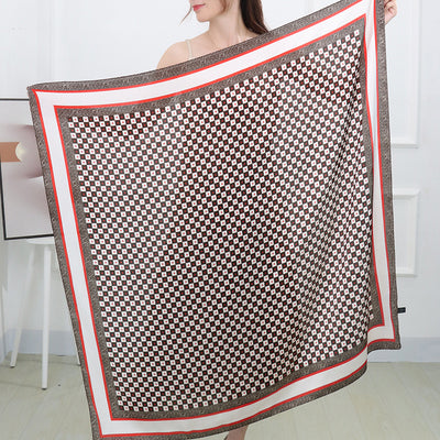 Pañuelo Cuadrado de Satén Estampado Cashew para Mujer - Image 31