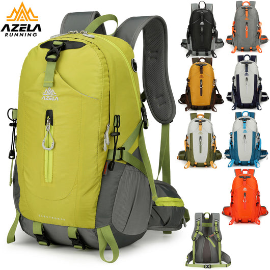 Mochila de Trekking AZELA Electron 40L - Blanco y Azul Marino para Senderismo y Viajes - Image 12