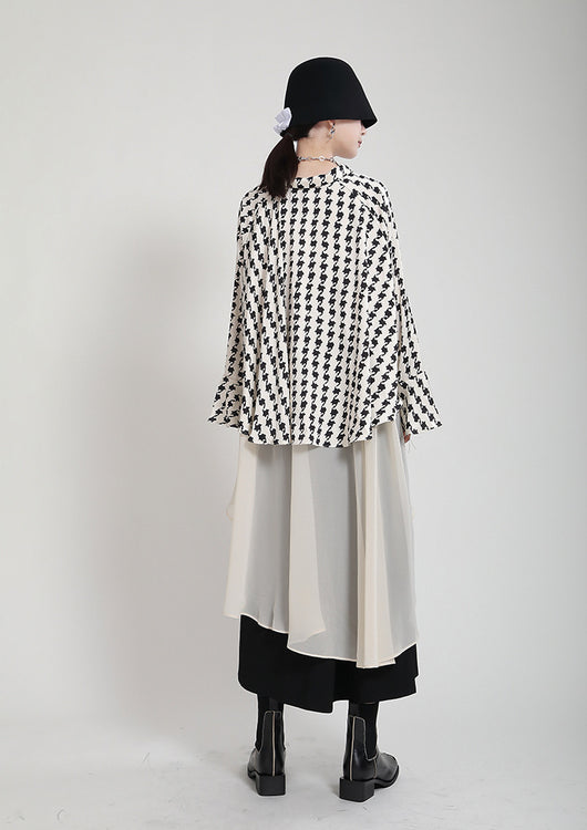 Vestido Camisero Estampado con Mangas Acampanadas Efecto Dos Piezas - Image 17