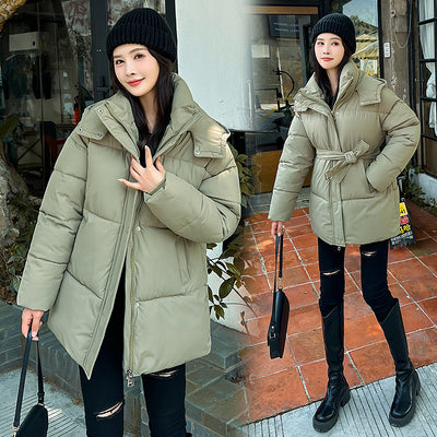 Abrigo Acolchado Estilo Coreano con Capucha - Algodón Premium Británico - Image 8