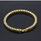 Tin Alloy Dorado Color Iced Bracelet Men's Hip Hop Chain Street Rock Jewelry Dorado 5mm9inch