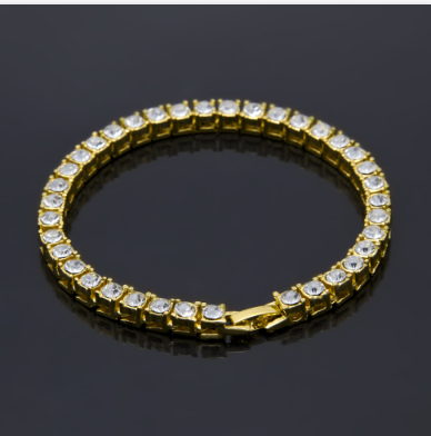 Pulsera Iced Out Dorada para Hombre - Joyería Hip Hop Urbana - Image 22