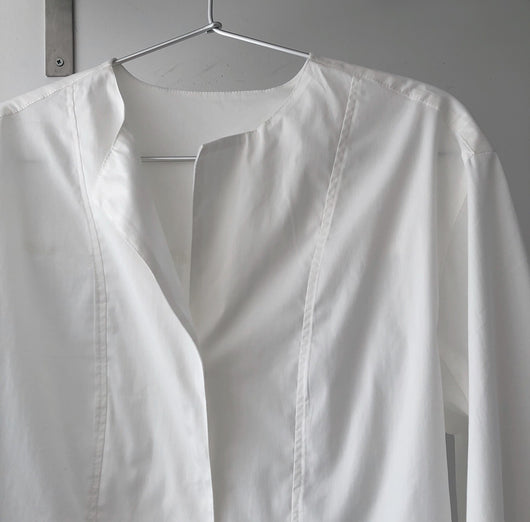 Blusa Suelta de Cuello Redondo con Mangas Linterna - Blanco para Mujer - Image 16