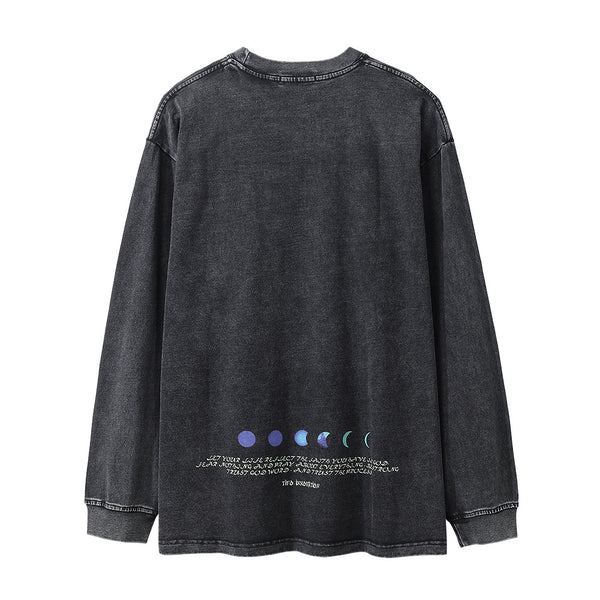 Playera Estampada de Manga Larga con Diseño Religioso para Hombre