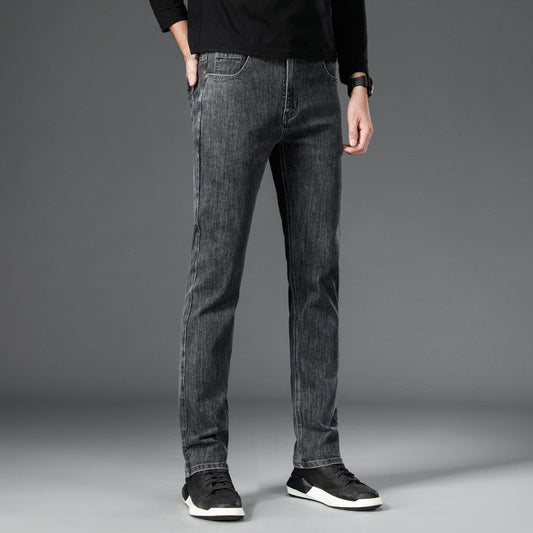 Pantalones de Vestir Holgados Rectos Invierno Gruesos para Hombre